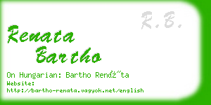 renata bartho business card